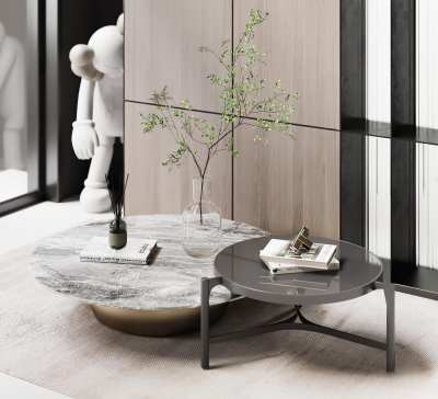 现代茶几3D模型下载